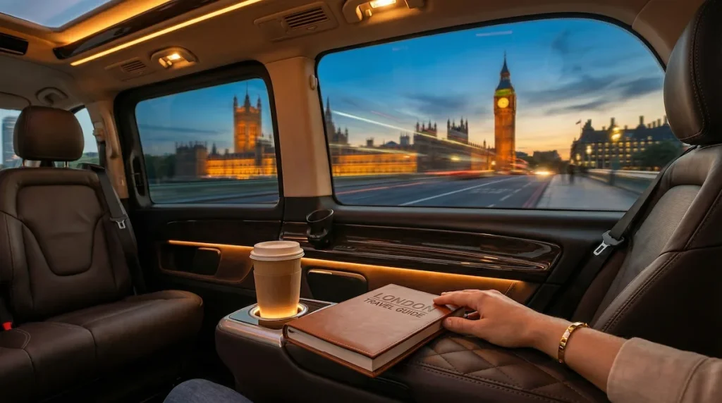 Luxury-car-service-London-sightseeing-leisure-–-Vinta-Rides-Mercedes-V-Class-passenger-view-Houses-of-Parliament-Big-