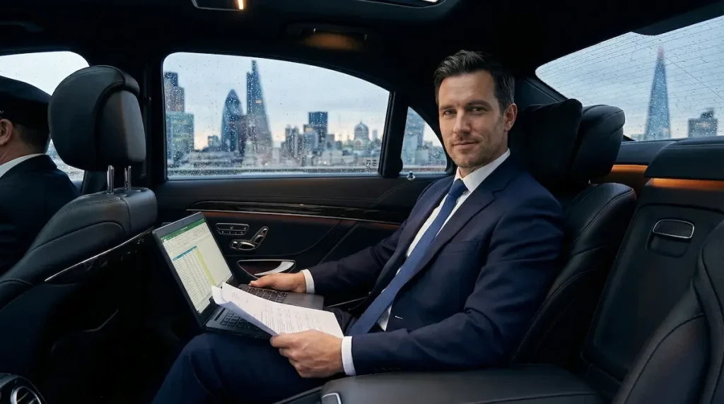 Luxury chauffeur service near you with a professional driver and premium executive vehicle.