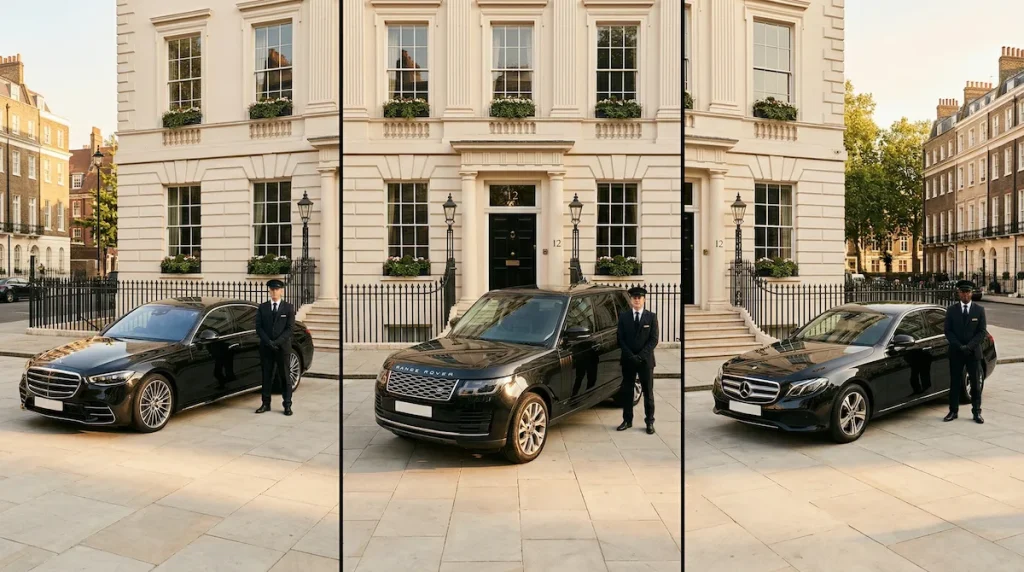 Vinta Rides luxury car service London – Mercedes S-Class, Range Rover and E-Class fleet at Mayfair townhouse