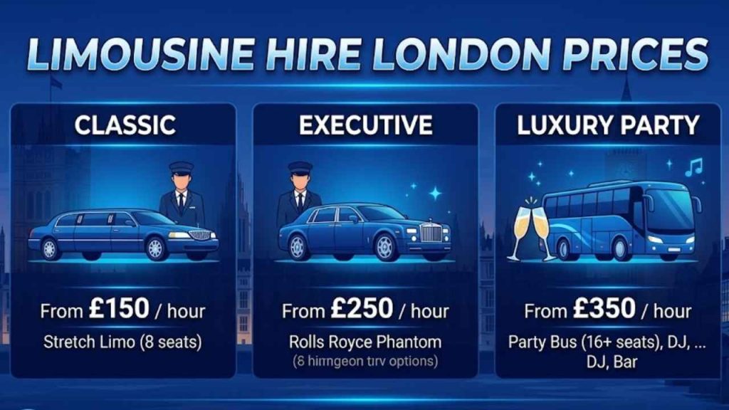 Limousine hire london prices